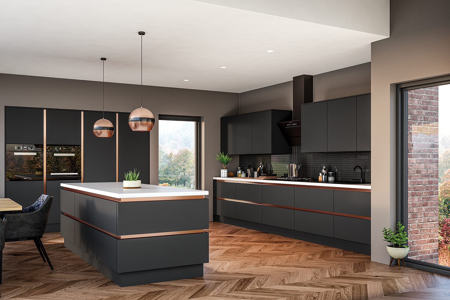 zurfiz-matt-graphite-copper-handleless-rail